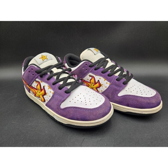 Death Dreams x The Closet Shoes Mens 8 SB Dunk Low White Purple Suede TSE 1-300 - Picture 4 of 15